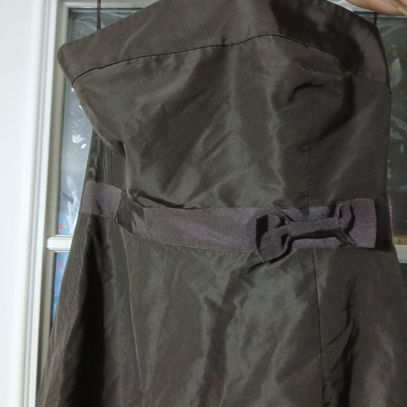 J CREW SPECIAL OCCASION DRESS BROWN Bow 8 PETITE Tube dress LINED SILK Y2k - Picture 13 of 15